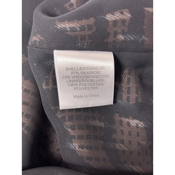 Tory Burch Blouse 8 Womens Silk Tie Neck Long Sleeve Top - Picture 8 of 9